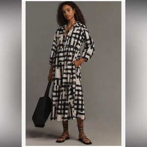 Anthropologie The Bettina Tiered Shirt Dress by Maeve
XL Carbon NWT